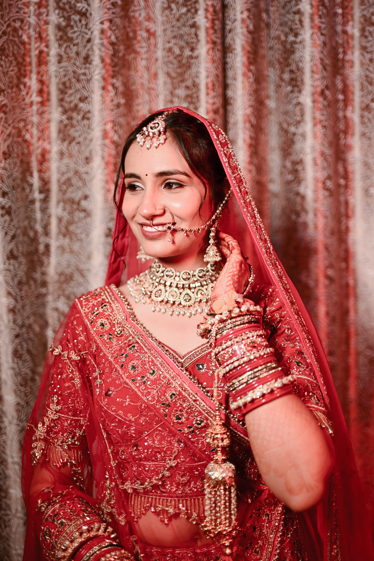 Beautiful bride portrait wedding photography in Sanchore Rajasthan